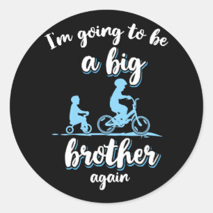 Sticker Rond Je vais être un grand frère à nouveau