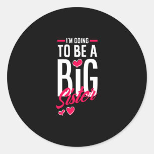 Sticker Rond Je vais être une grande soeur