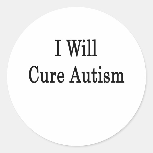 Sticker Rond Je Vais Guérir L'Autisme (Devant)