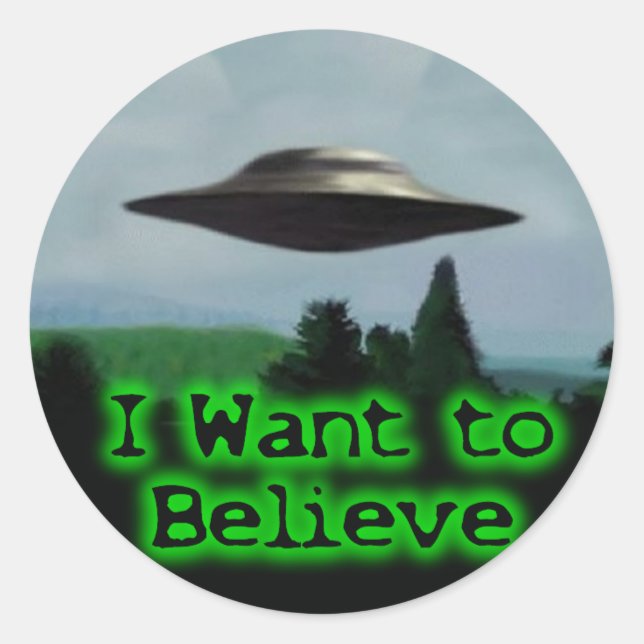 Sticker Rond Je veux croire (Devant)