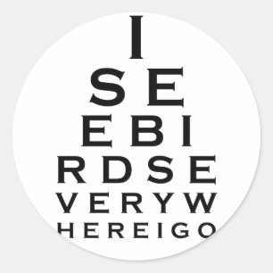 Sticker Rond Je Vois Oiseaux Eyechart