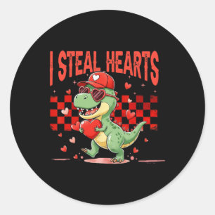 Sticker Rond Je vole des cœurs Saint-Valentin Garçons Enfants D