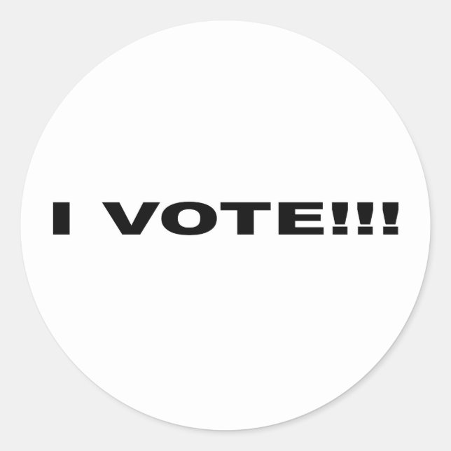 STICKER ROND JE VOTE ! ! ! (Devant)