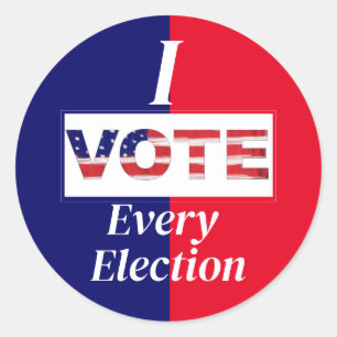 Sticker Rond Je VOTE chaque élection