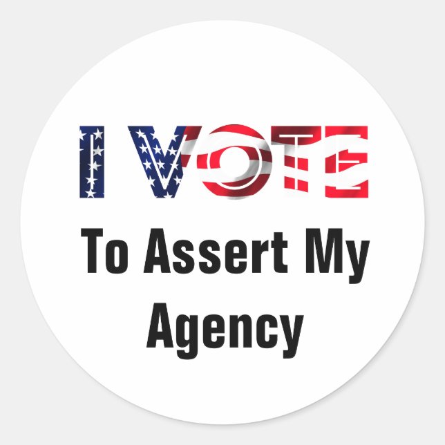 Sticker Rond Je Vote Pour Faire Valoir Mon Agence 2026 (Devant)