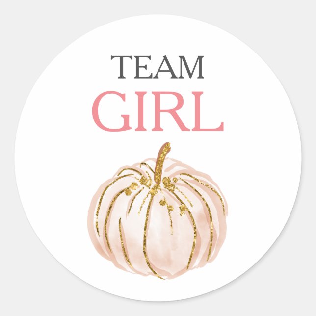 Sticker Rond Je VOTE ROSE Genre Révélation Baby shower Étiquett (Devant)