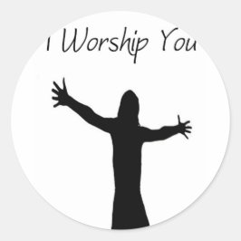 Sticker Rond Je Vous Adore