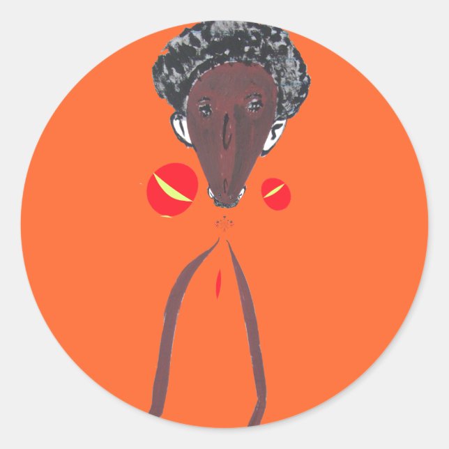 Sticker Rond Je vous aime Nakupenda Swahili (Devant)