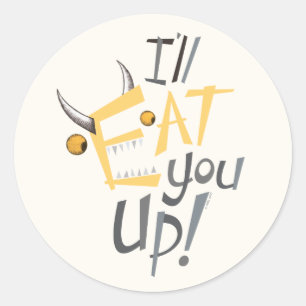 Sticker Rond Je vous mangerai du graphisme