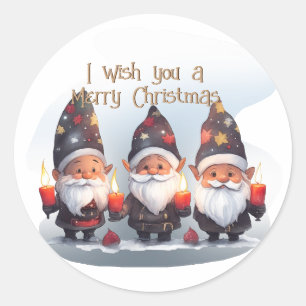 Sticker Rond Je vous souhaite un Joyeux Noël