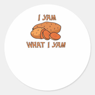 Sticker Rond Je Yam Ce Que Je Yam Classic Funny Basic