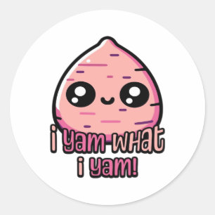 Sticker Rond Je Yam Ce Que Je Yam ! Cute Yam Pun Classic