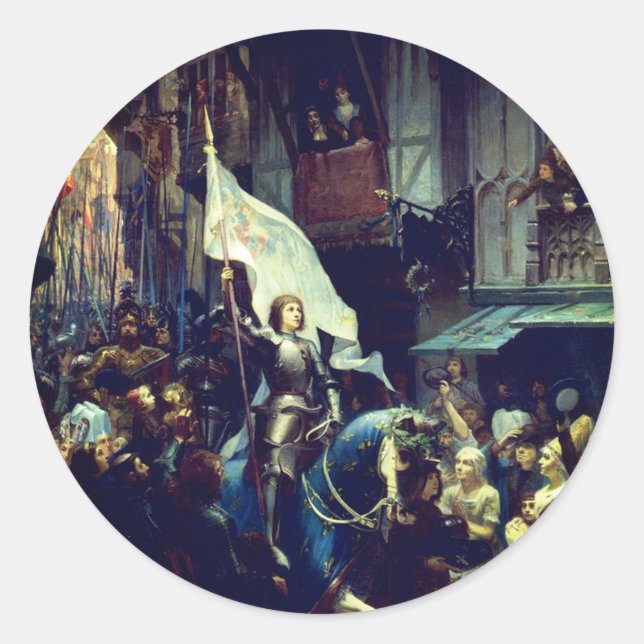 Sticker Rond Jeanne d'Arc entre à Orléans (Devant)