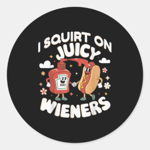Sticker Rond J'Écris Sur Jicy Wieners Mème Humour Sarcastique A
