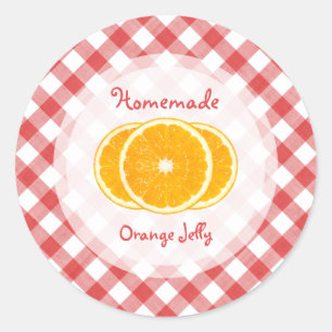 Sticker Rond Jelly à la confiture orange