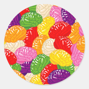 Sticker Rond Jelly Brains