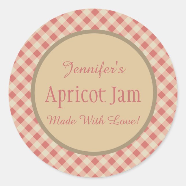 Sticker Rond Jelly Jam Custom Jar Boulangerie (Devant)