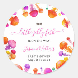 Sticker Rond Jelly Poisson rose Jaune Gradient Baby shower Past