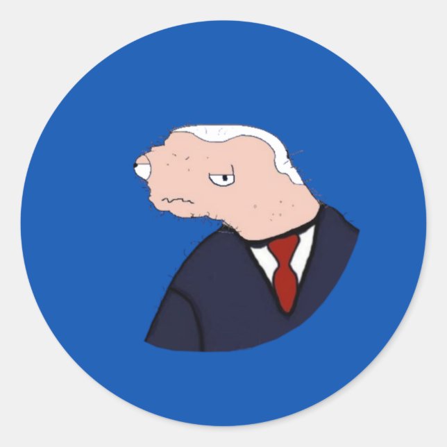 Sticker Rond Jeo Boden Ultimate Meme (Bleu) (Devant)