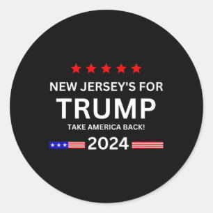 Sticker Rond Jersey Pour Trump Reprendre L'Amérique Aux Électio