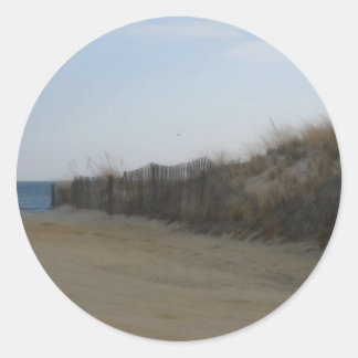 Sticker Rond Jersey Shore * Plage adoucie
