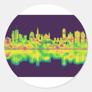 Sticker Rond Jérusalem Israel Skyline