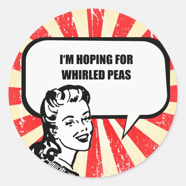 STICKER ROND J'ESPÈRE DES POIS ROULÉS (Devant)