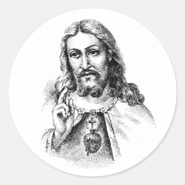 Sticker Rond Jésus (Devant)