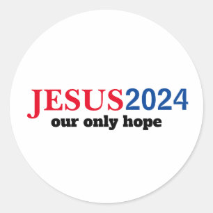 Sticker Rond Jésus 2024 Nos SEULS électeurs d'espérance