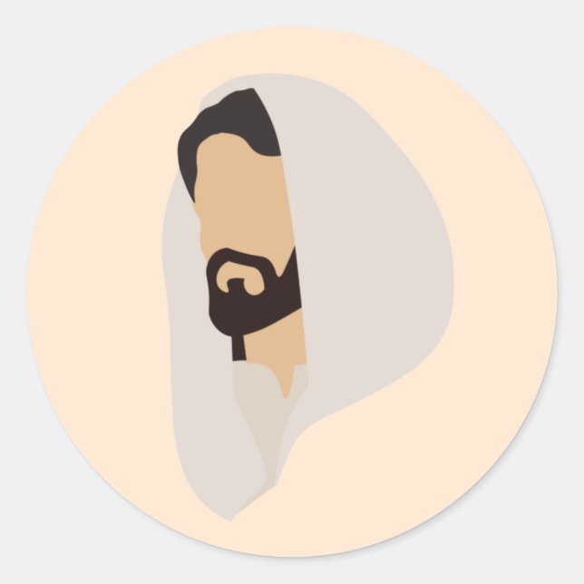 Sticker Rond Jésus Christ (Devant)