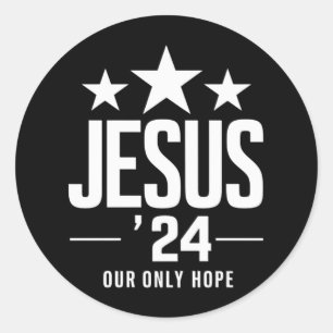 Sticker Rond Jésus-Christ 2024 Président Élections USA Politiqu