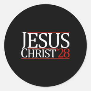 Sticker Rond Jesus Christ 2028 Vote Jesus Premium