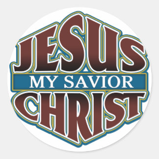 Sticker Rond Jésus Christ Mon Sauveur