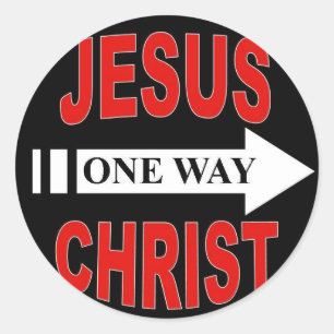 Sticker Rond Jésus-Christ, une seule voie