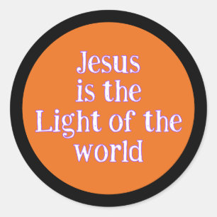 Sticker Rond Jésus est la lumière Orange Halloween Trick ou Tre