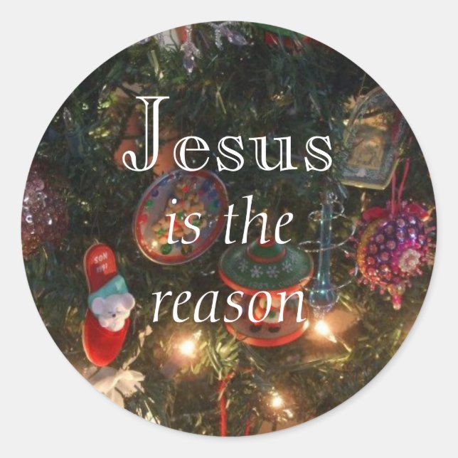 Sticker Rond Jésus est la raison (Devant)