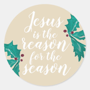 Sticker Rond Jésus est la raison de la saison