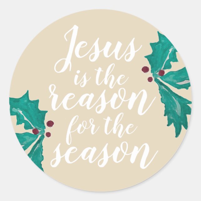 Sticker Rond Jésus est la raison de la saison (Devant)