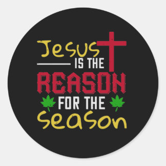 Sticker Rond Jésus est la raison de la saison