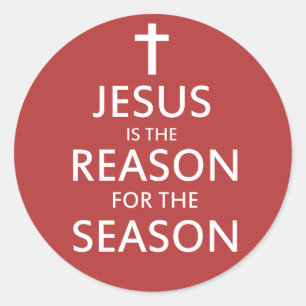 Sticker Rond Jésus est la raison de la saison