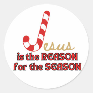 Sticker Rond Jésus est la raison de la saison