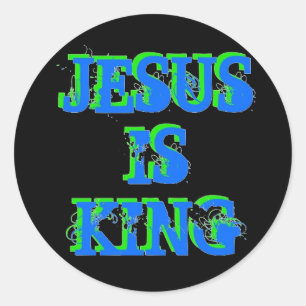 Sticker Rond Jésus est roi