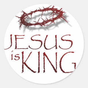 Sticker Rond Jésus est ROI