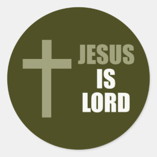 Sticker Rond Jésus est Seigneur et Sauveur et lumière