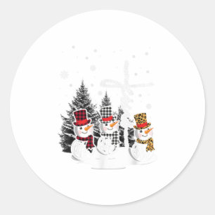 Sticker Rond Jesus Faith Hope Love Snowman Noël