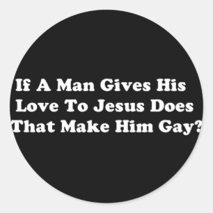 Sticker Rond Jésus gay