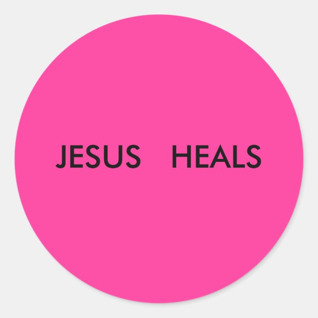STICKER ROND JÉSUS HEALS (Devant)