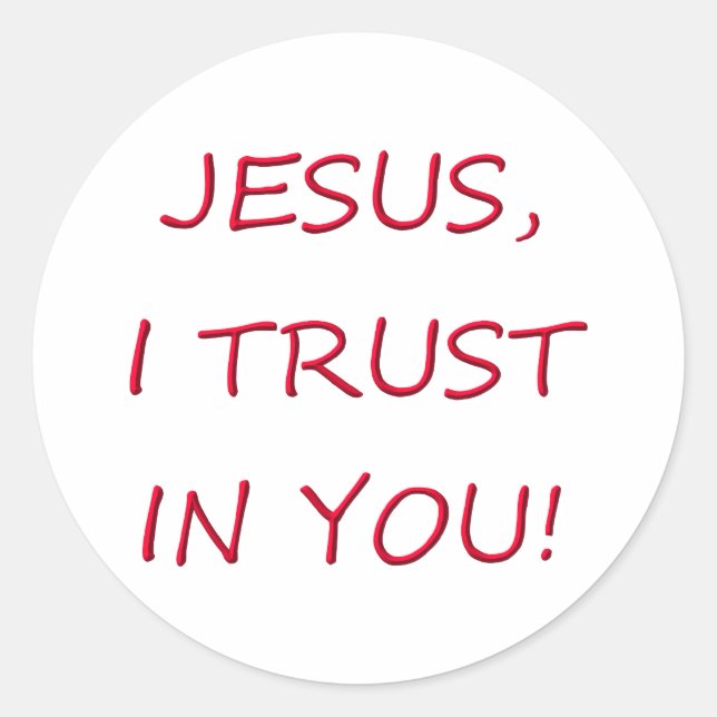 Sticker Rond Jésus, j'ai confiance en toi (Devant)