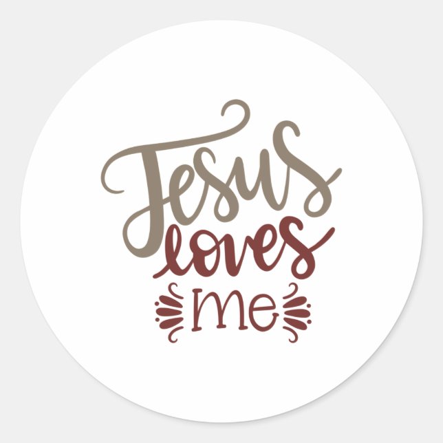 Sticker Rond Jésus m'aime (Devant)