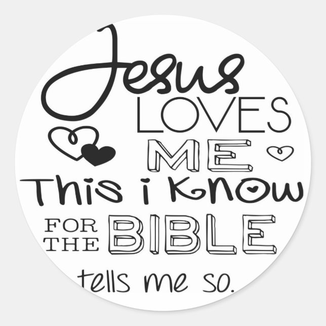 Sticker Rond Jésus M'Aime Ce Que Je Connais (Devant)